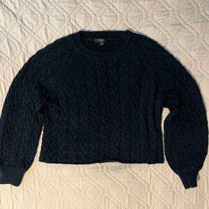 J. Crew Black Cable Knit Sweater